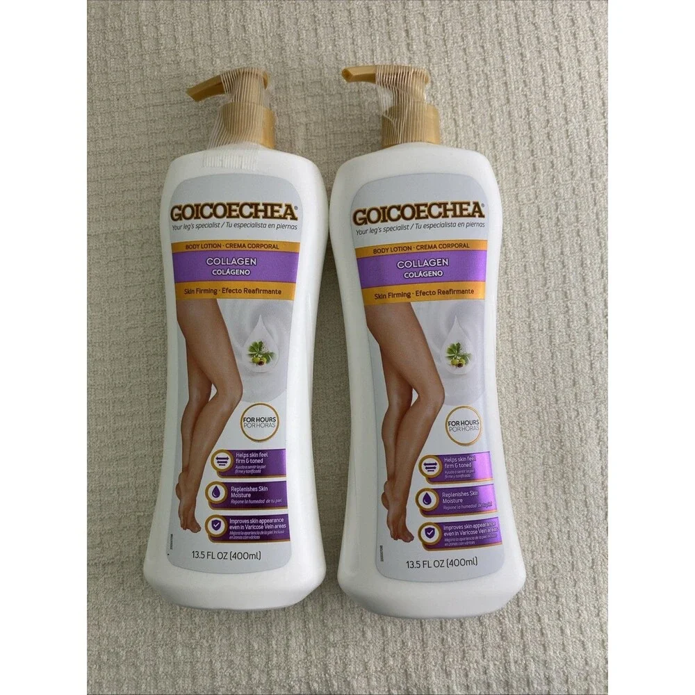 2 Goicoechea Collagen Skin Firming Body Lotion 13.5oz Moisture Varicos Vein Area
